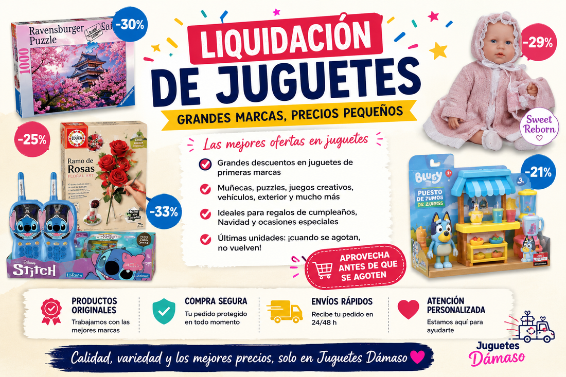 Liquidación de juguetes: grandes marcas con descuentos y últimas unidades