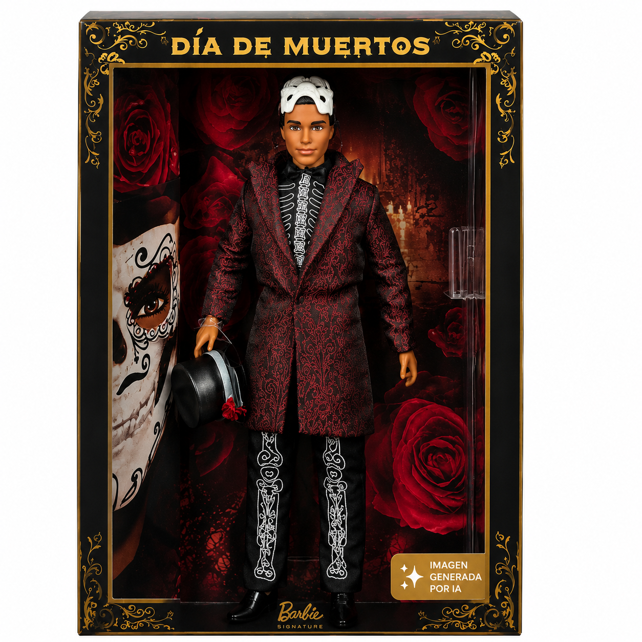 MUÑECO KEN SIGNATURE DÍA DE LOS MUERTOS JJX97 MATTEL