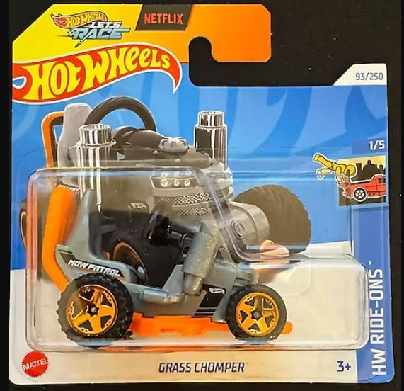 2024 Hot Wheels Grass Chomper 93/250 HW Ride-Ons 1/5 HTC37 Silver