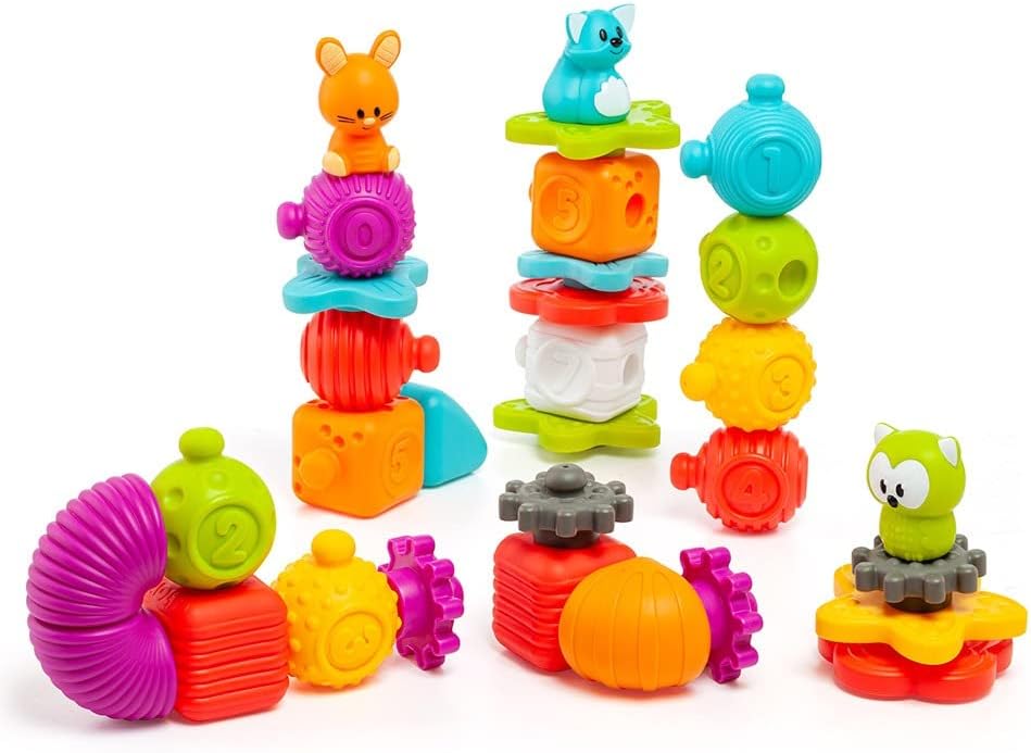 MOLTO 20514 Juego Sensorial Bebe Play & Sense, 14 pcs