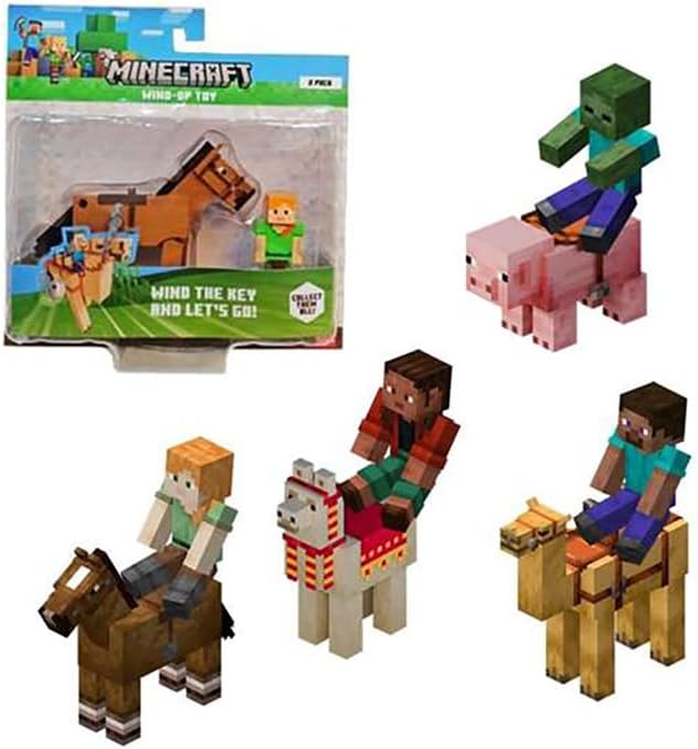 Minecraft Figura y Animal con Movimiento Surtido