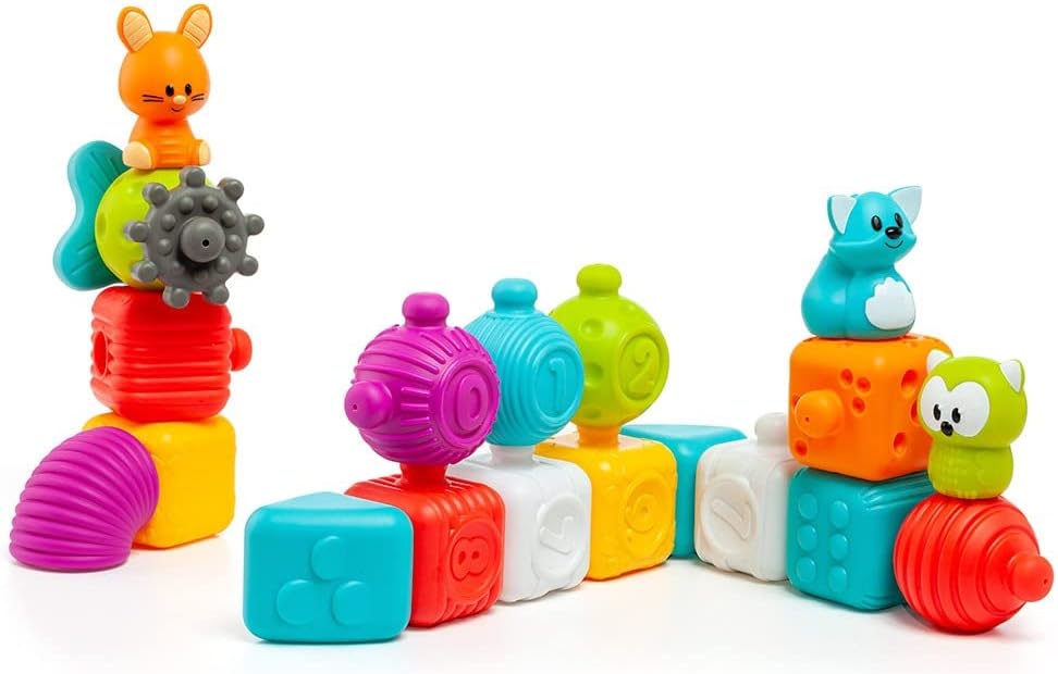 MOLTO 20514 Juego Sensorial Bebe Play & Sense, 14 pcs