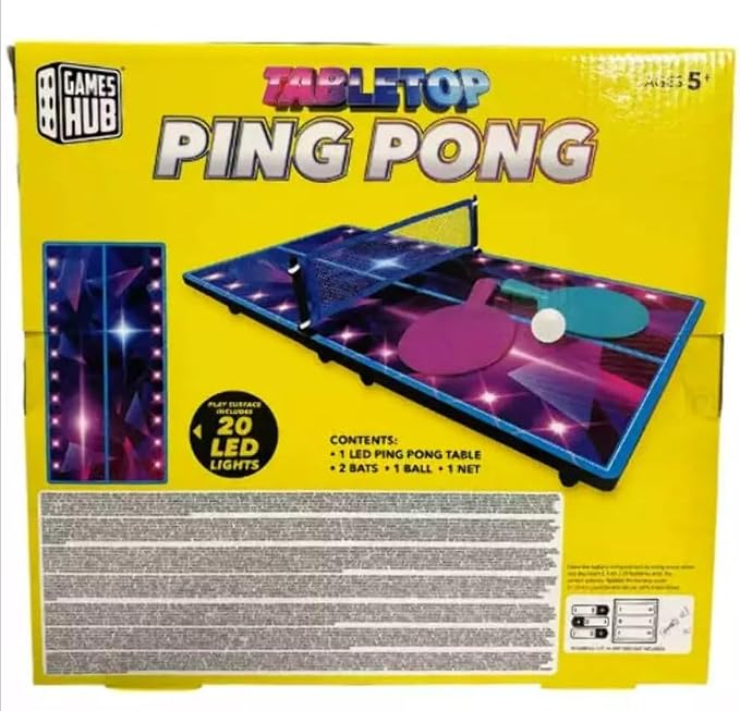 Juego de mesa de ping pong LED para niños y familia