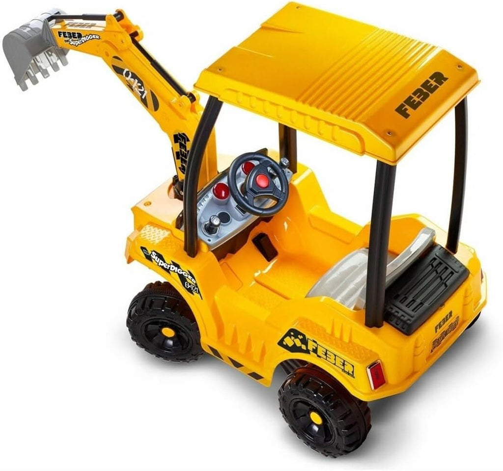FEBER Super Digger, Excavadora a Batería de 12V con Cargador Incluido