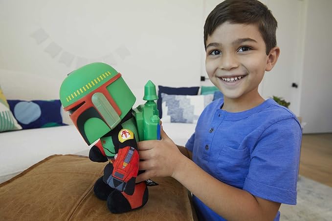 Star Wars Peluche Boba Fett Lanza Cohete con Cambiador de Voz
