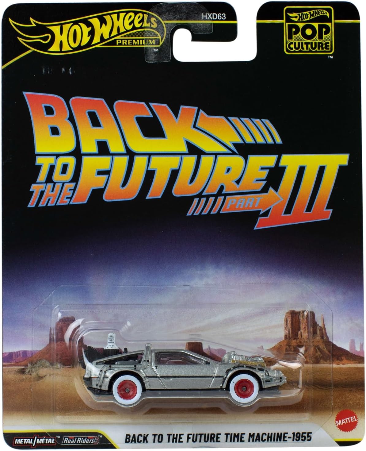 Hot Wheels Premium Pop Culture Back to the Future Part III DeLorean Time Machine 1955