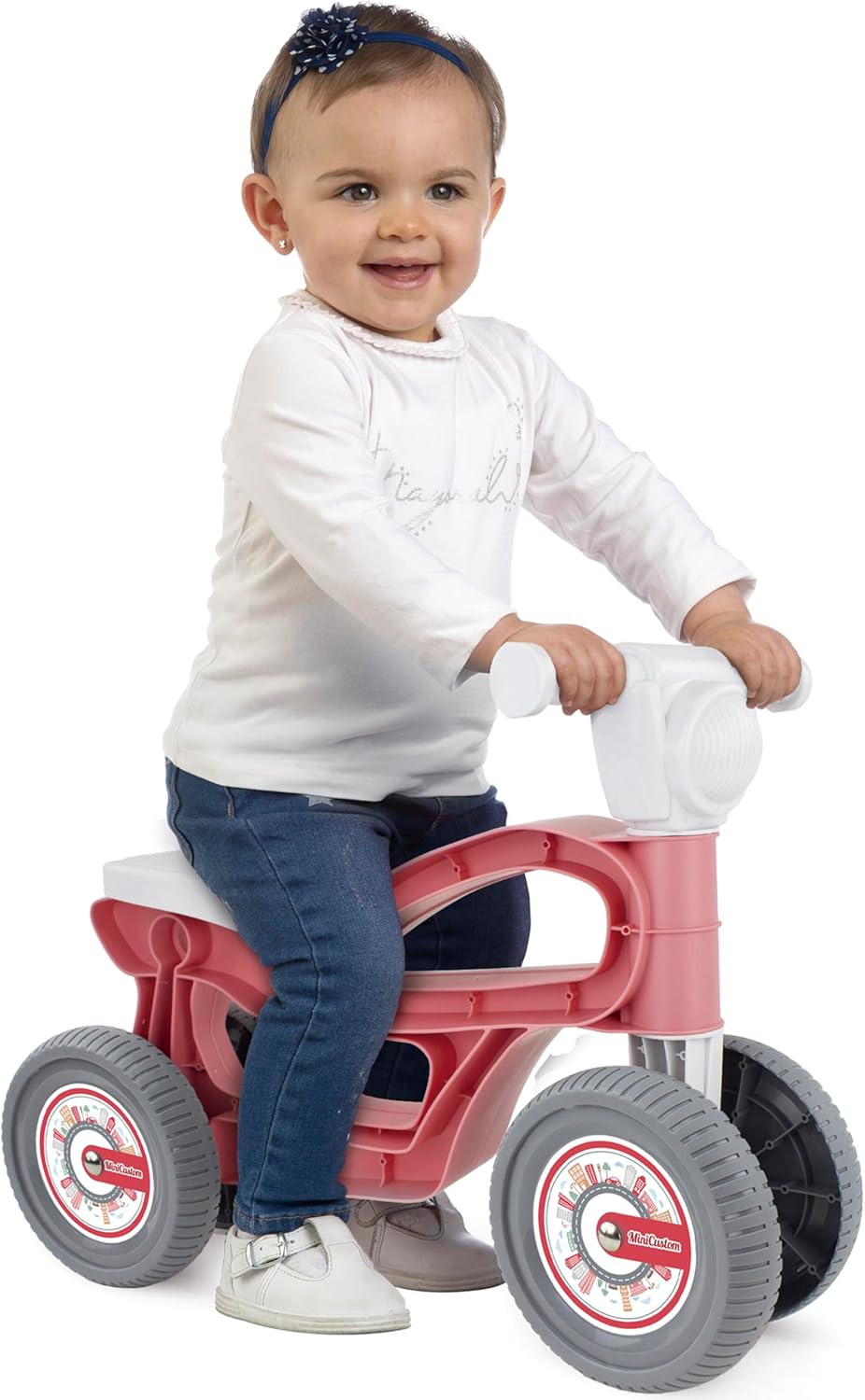 Chicos - Moto Correpasillos Bebe 1 año | Mini Custom Coral