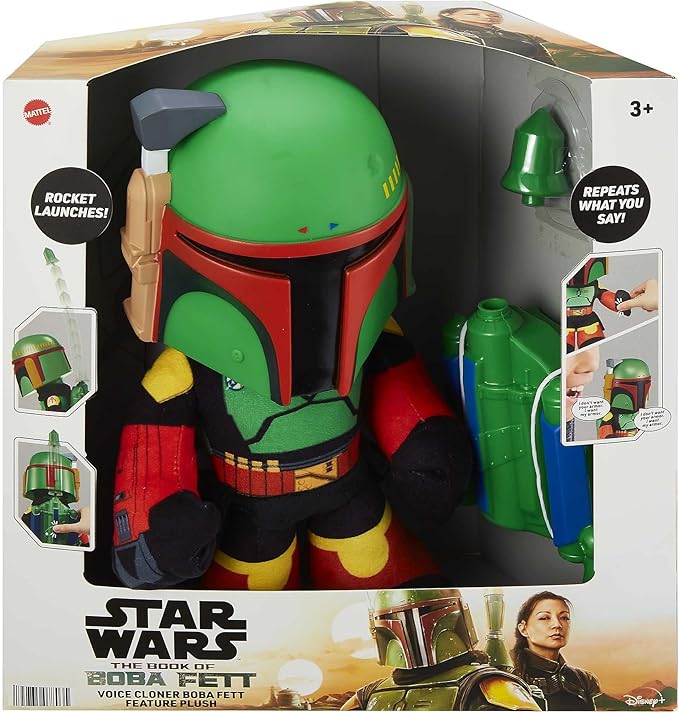 Star Wars Peluche Boba Fett Lanza Cohete con Cambiador de Voz