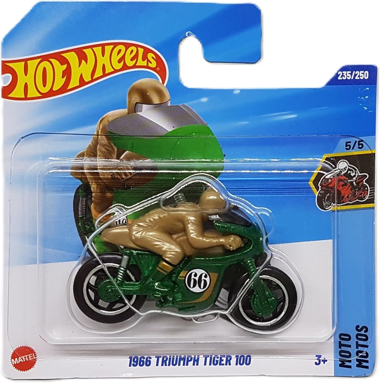 Hot Wheels - 1966 Triumph Tiger 100 - HW Moto 5/5 - JBC32 - Short Card - TH Treasure Hunt - Motocicleta - Mattel 2025