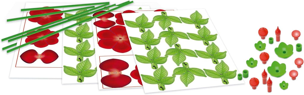 Educa - Ramo de Rosas Floral Art | Kit de Manualidades para Crear 12 Rosas de Papel sin Pegamento ni Tijeras