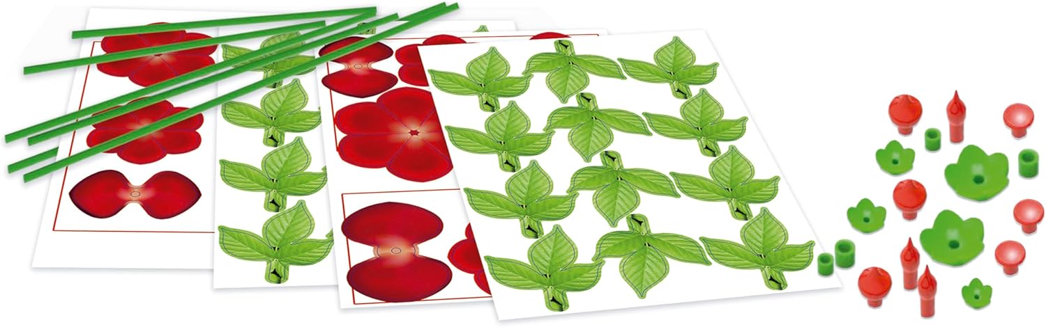Educa - Ramo de Rosas Floral Art | Kit de Manualidades para Crear 12 Rosas de Papel sin Pegamento ni Tijeras