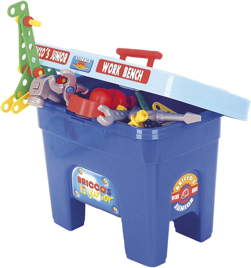 Kids - Bricco's Junior, Toy Workbench with Helmet and 53 Accessories
