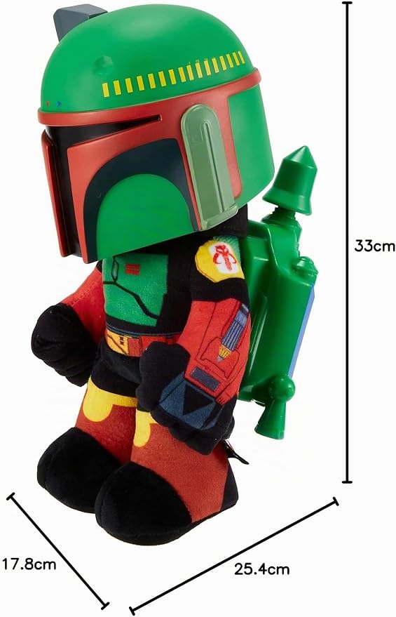 Star Wars Peluche Boba Fett Lanza Cohete con Cambiador de Voz