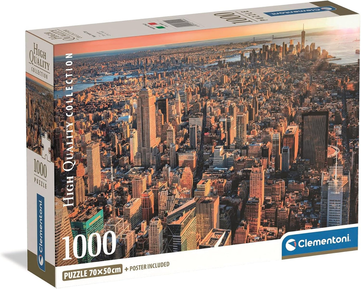 Clementoni - Puzzle Adulto 1000 Piezas Collection New York City Compact Box, 39944