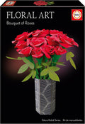 Educa - Ramo de Rosas Floral Art | Kit de Manualidades para Crear 12 Rosas de Papel sin Pegamento ni Tijeras