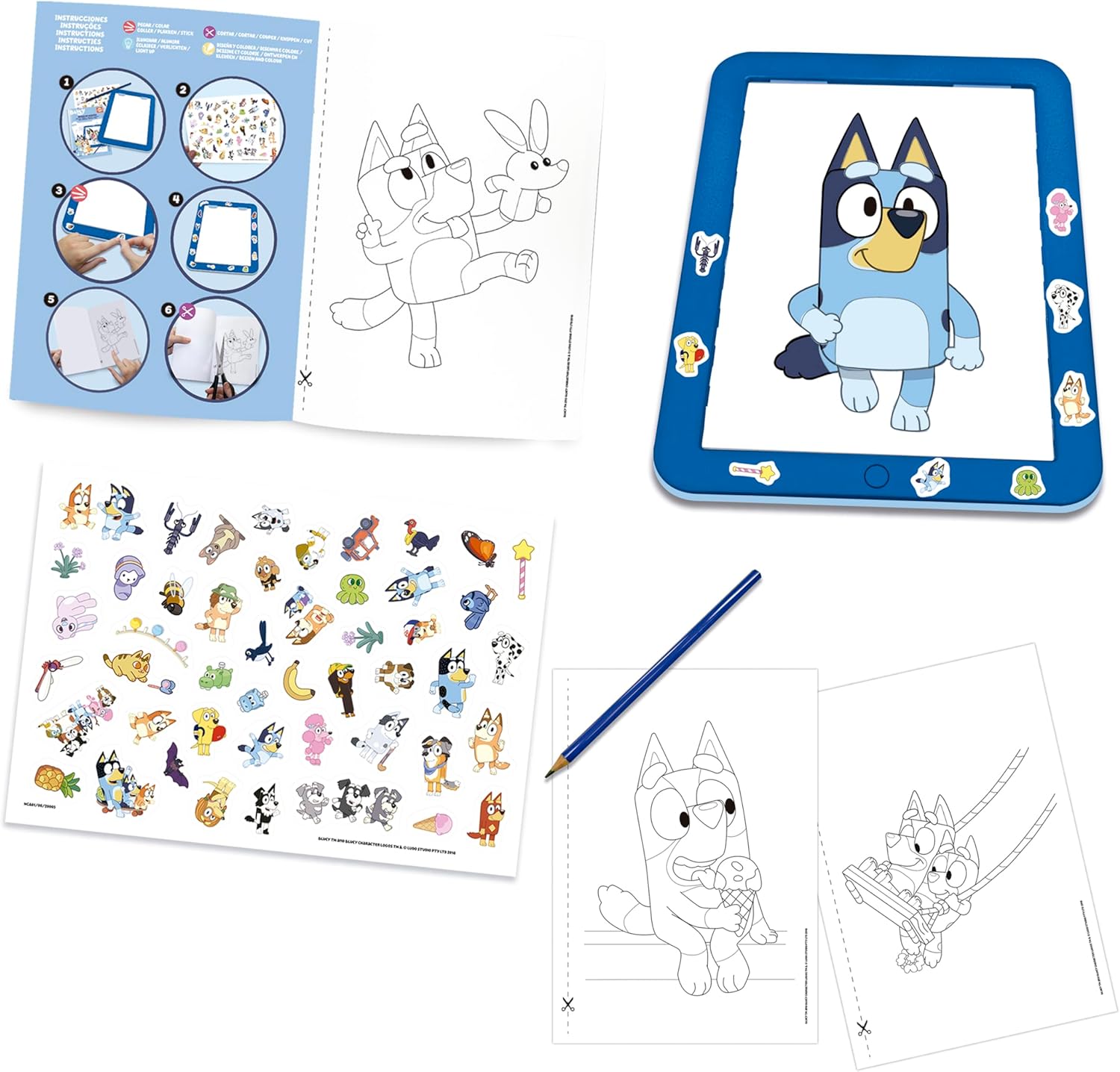 Educa - Bluey Creative Light-Up Table | Bluey Craft Kit