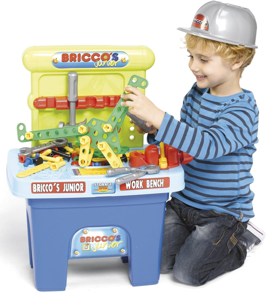 Kids - Bricco's Junior, Toy Workbench with Helmet and 53 Accessories