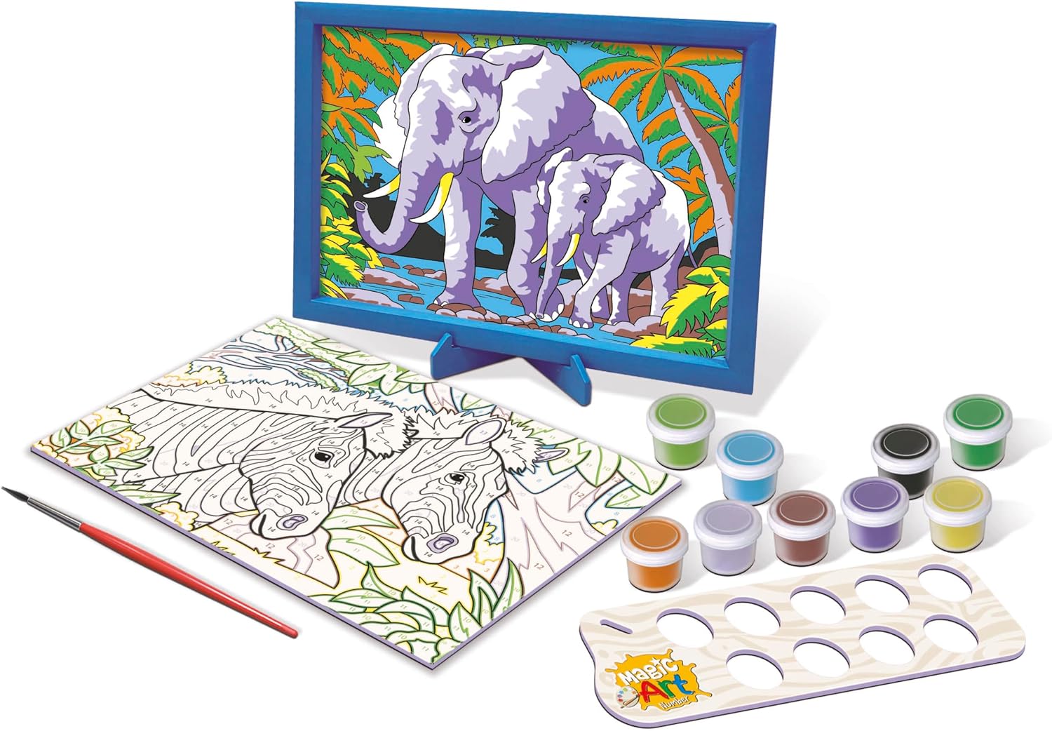 Educa - Pintar con números Animales salvajes