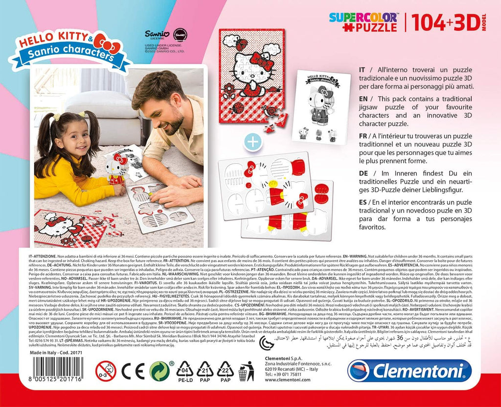 104-Piece Hello Kitty 3D Model Puzzle