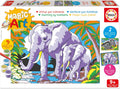 Educa - Pintar con números Animales salvajes