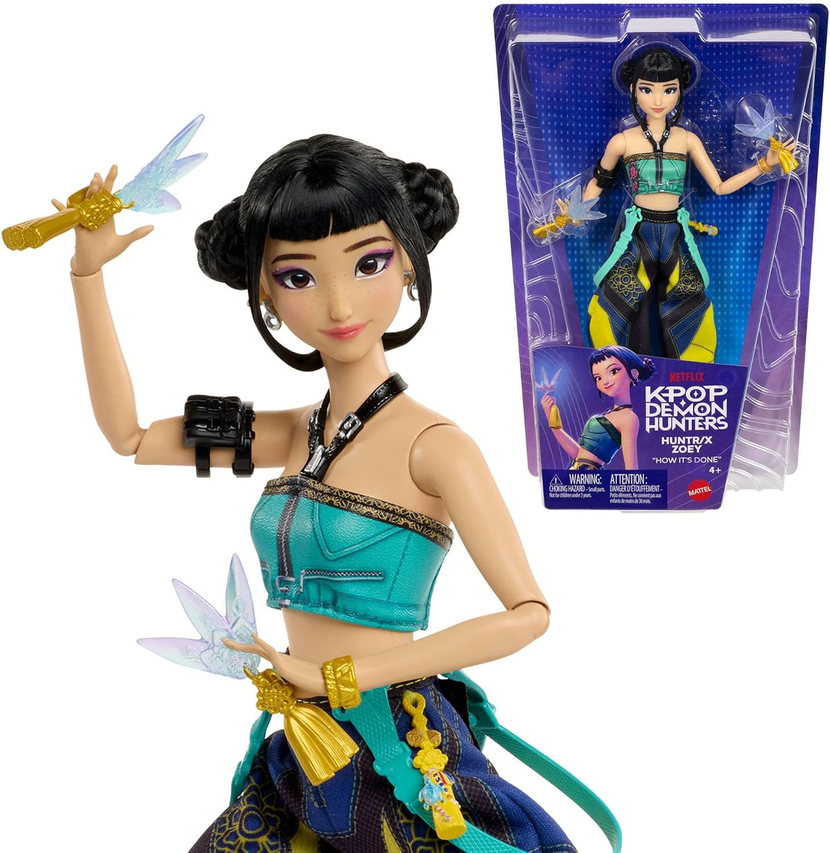 Mattel KPOP Demon Hunters HUNTR/X Zoey Muñeca de Moda