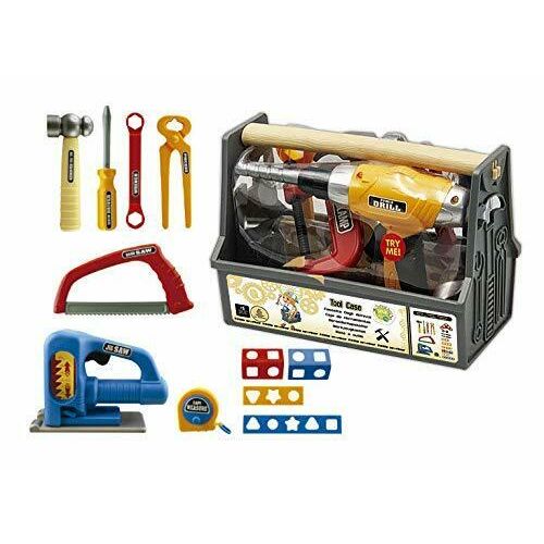 Toolbox with handle and 22 pieces