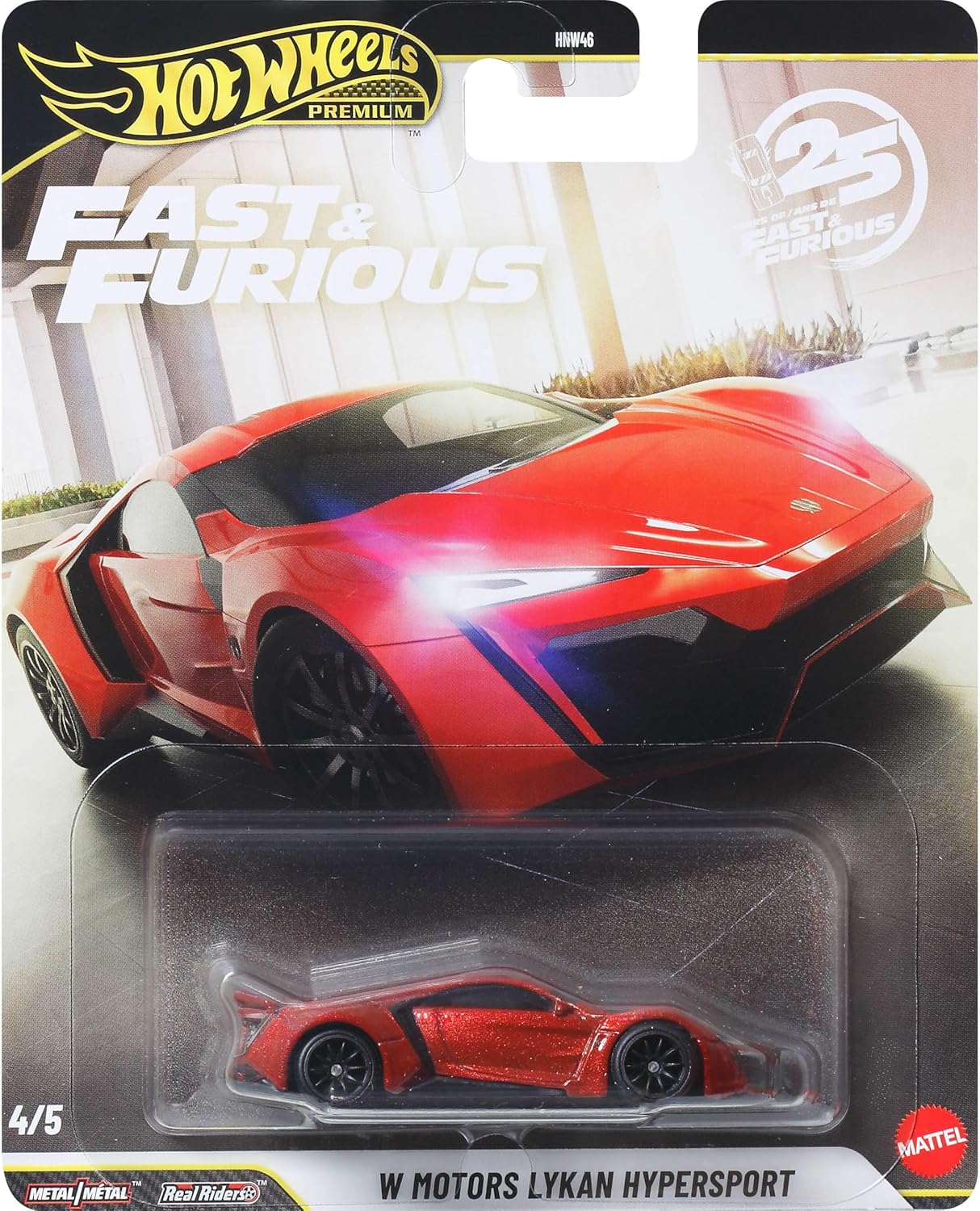 HO WHEELS W Motors Lykan Hypersport Fast & FuriouS 25th Anniversary HNW46 PREMIUM