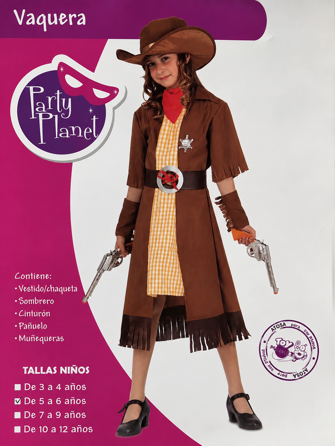 GIRL'S COWGIRL COSTUME 7-9 YEARS