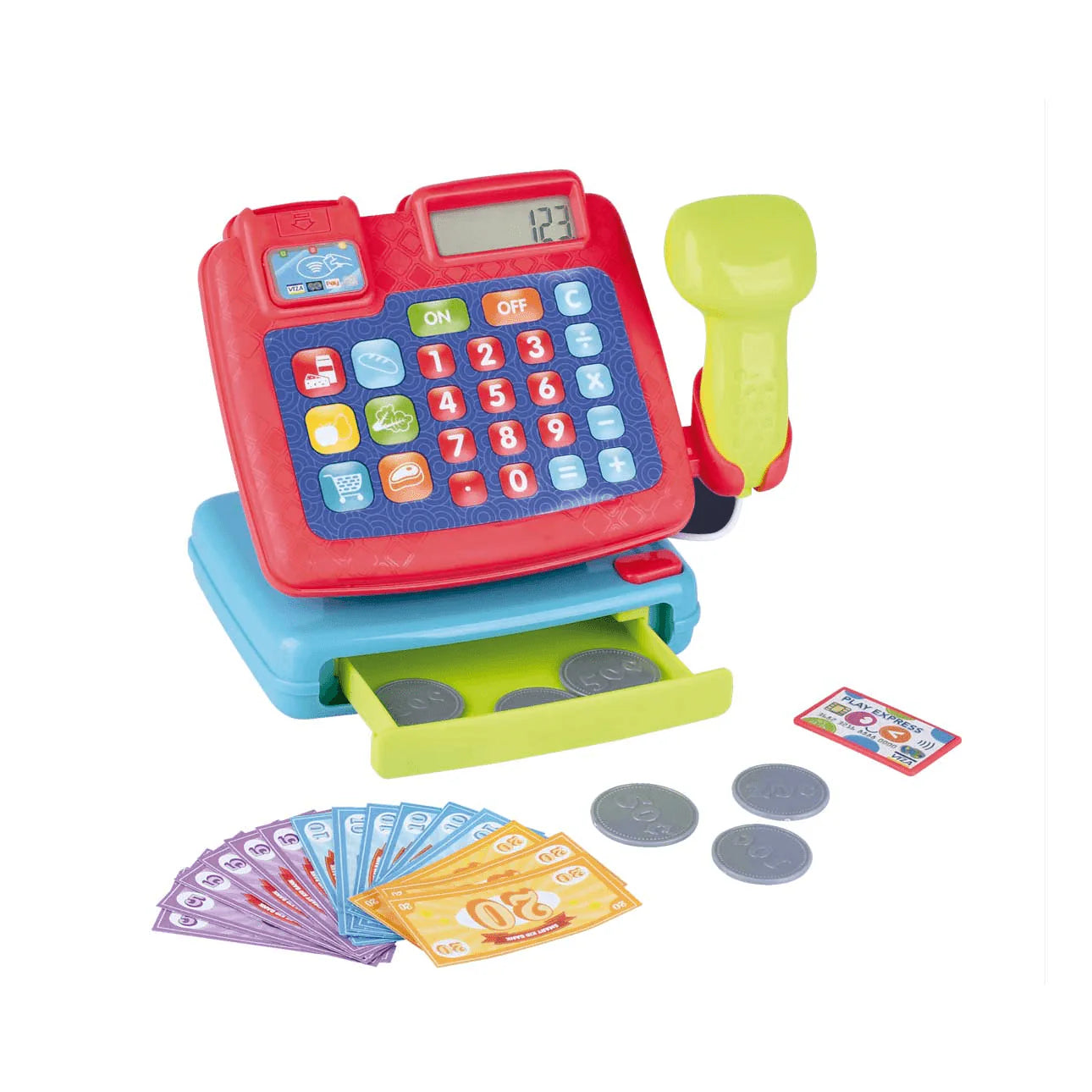 Role Planet Cash Register and Shopping Cart Pretend Play Home