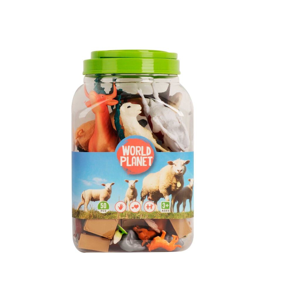 Animales de la Granja Bote de 50 Pcs