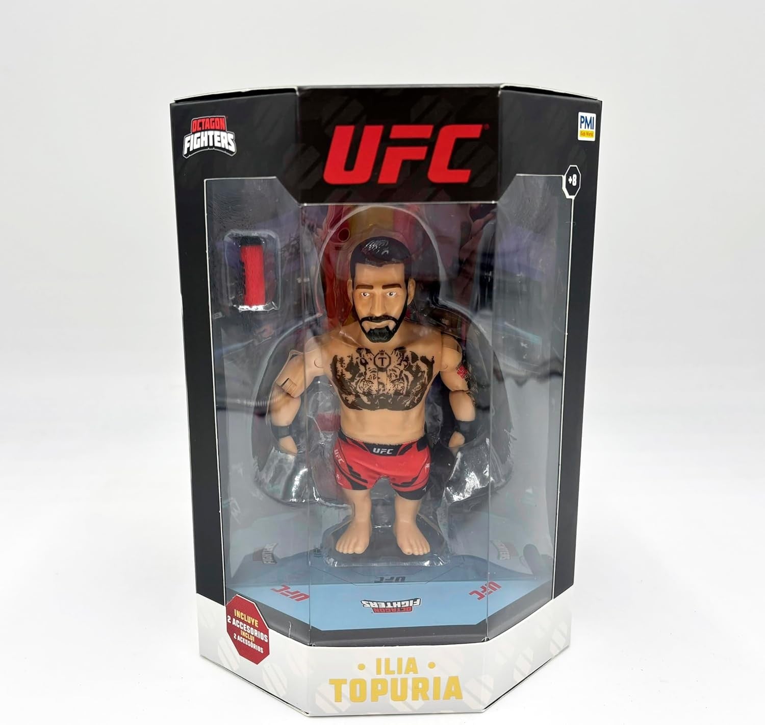 Bizak UFC Leyendas Figura Articulada de Ilia Topuria de 11,5 cm con Accesorios