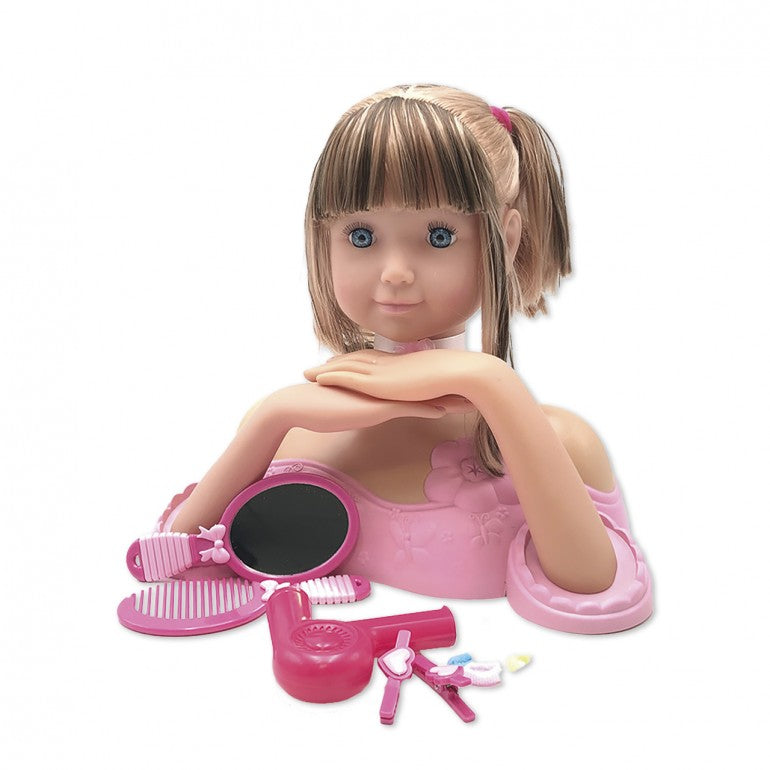 BUSTO DE NIÑA CON SET DE PELUQUERIA - TACHAN