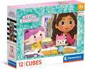 Clementoni Puzzle - Gabby'S Dollhouse Un Paquete De 12 Cubos