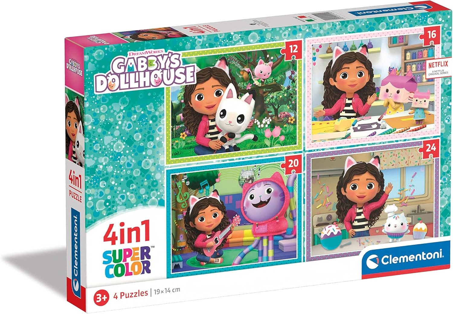 Clementoni - Puzzle Infantil 4In1 LA CASA DE GABBY