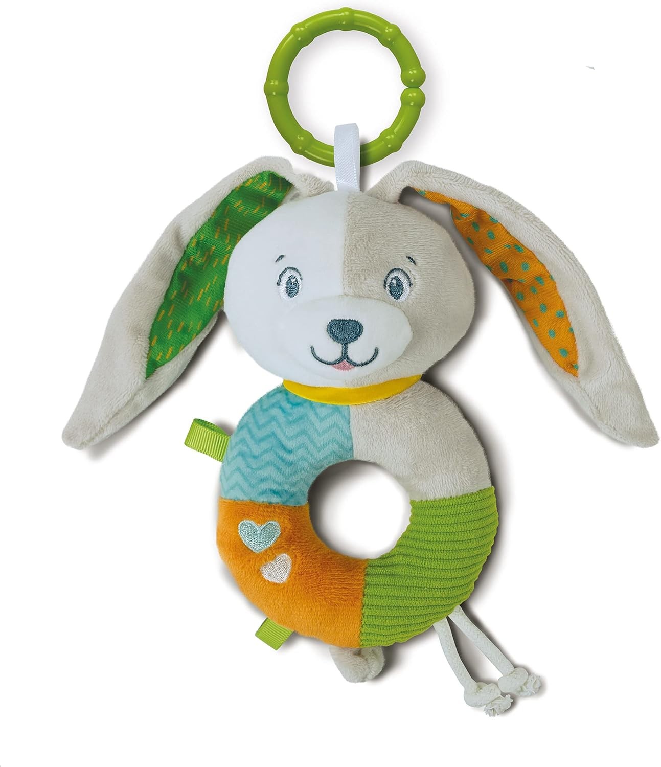 Clementoni - Sweet Bunny Rattle, Plush Rattle, Baby Rattle From 0 Months (17787)