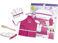 PINK AND WHITE CHEF Set with Apron