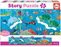 Educa 18902 Didacta Story Underwater World. Kids' Panoramic Puzzle. 26 Pieces