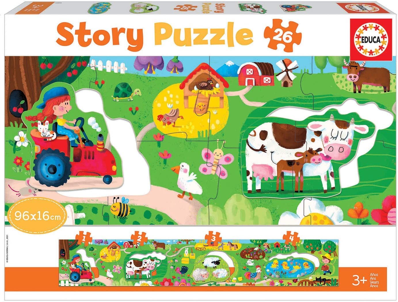Educa - Didacta Story Granja. Puzzle Panorámico Infantil