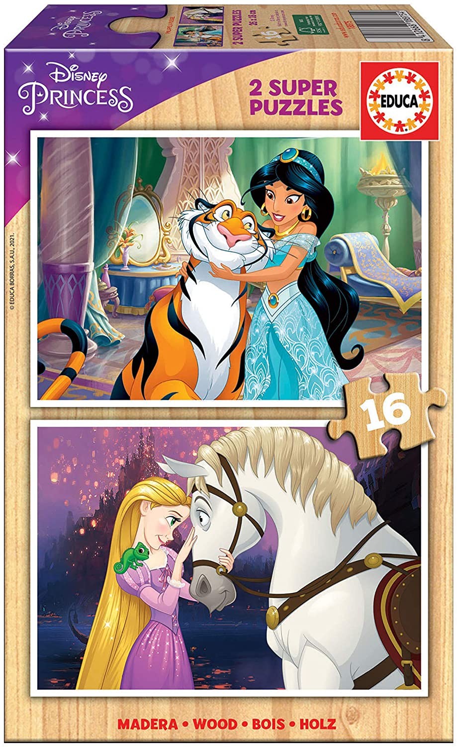 Educa Disney PRINCESS MADERA 2 Puzzles