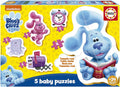 Educa - Las Pistas de Blue, 5 Puzzles Progresivos de 3 a 5 Piezas
