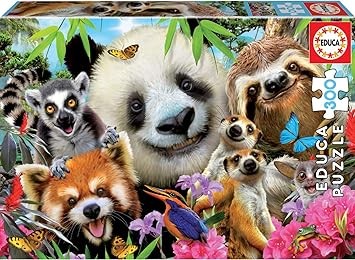 Educa - Puzzle Infantil Compuesto por 300 Grandes Piezas | Black, Eyed Friends Selfie
