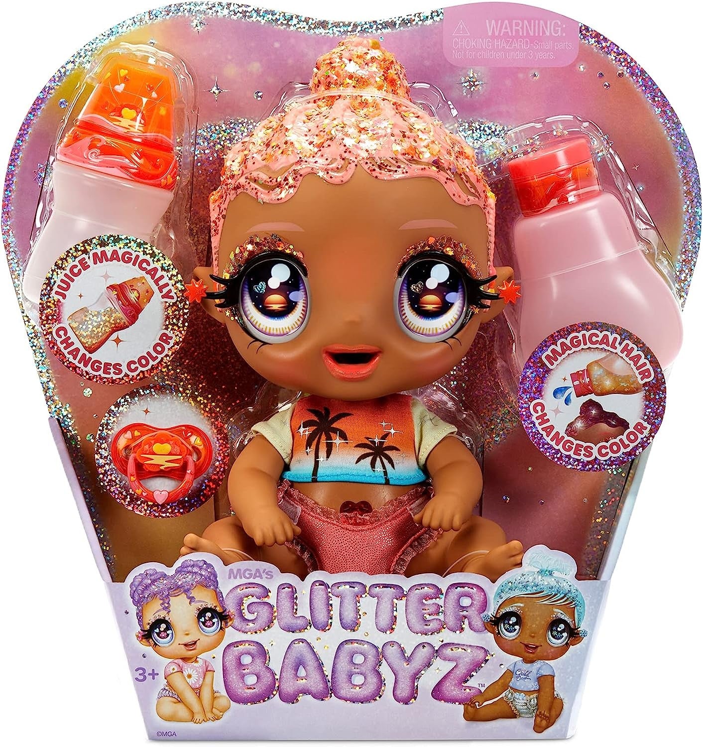 Glitter Babyz Muñeca Atardecer Coral