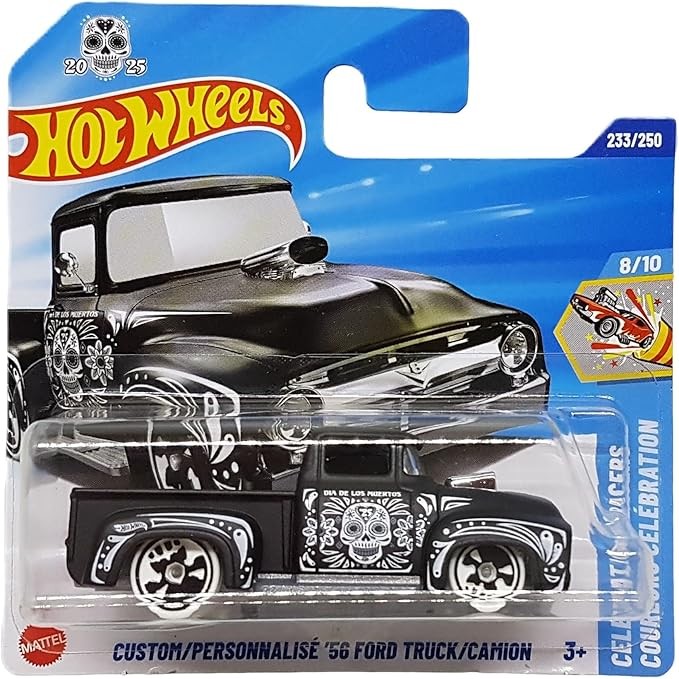 Hot Wheels - ´56 Ford Custom Pickup Truck - Celebration Racers 8/10 - JBB43 - Short Card - Dia De Los Muertos
