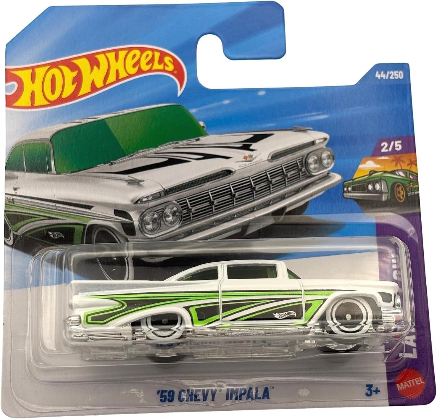 Hot Wheels - '59 Chevy Impala - Layin' Low 2/5 - Short Card - Blanco - JJK81 - Mattel 2026