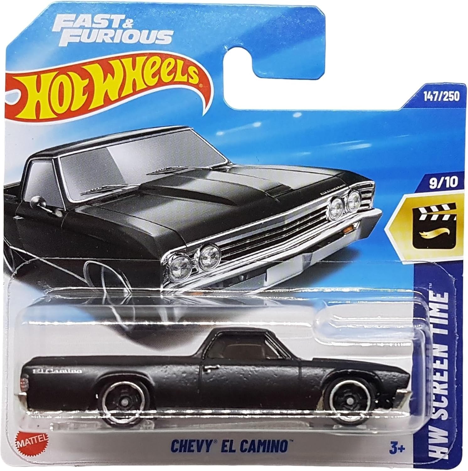 Hot Wheels - Chevy EL Camino - HW Screen Time 9/10 - HYY83 - Short Card - Fast & Furious - Mattel 2025
