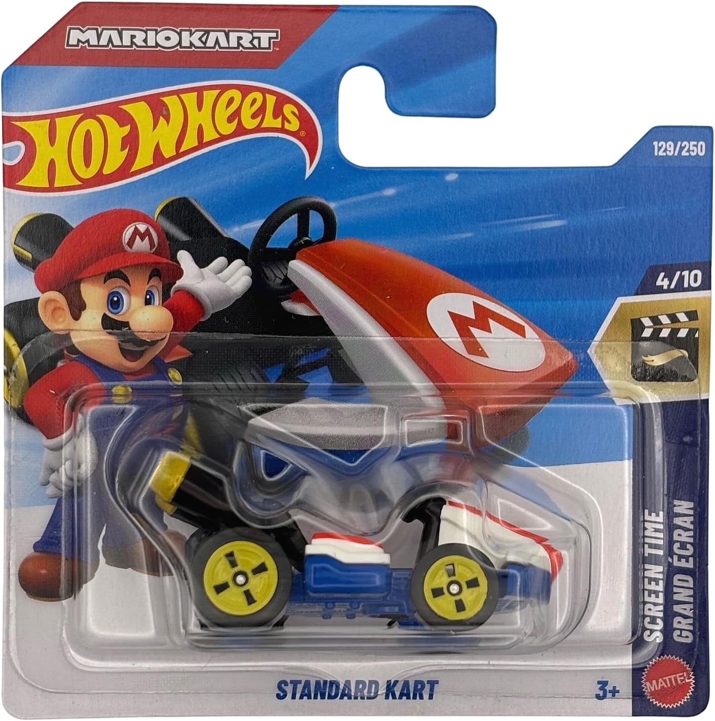 Hot Wheels - Mario Kart Standard Kart - Screen Time 4/10 - JJJ83 - Short Card - Mattel 2026