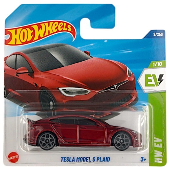 Hot Wheels Tesla Model S Plaid HW EV 1/10 (9/250) HYW86 Rojo 2025