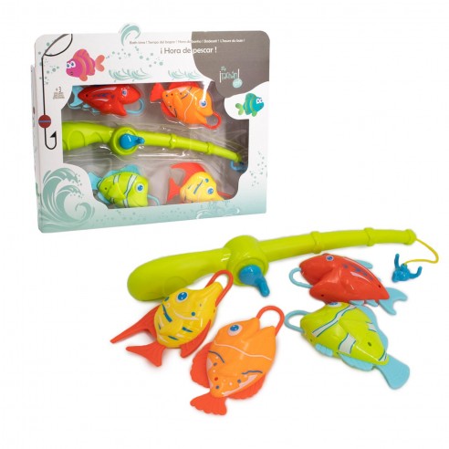 Bathtub Fishing Game - Fish for Water - Includes Fishing Rod with Reel and 4 Fish
