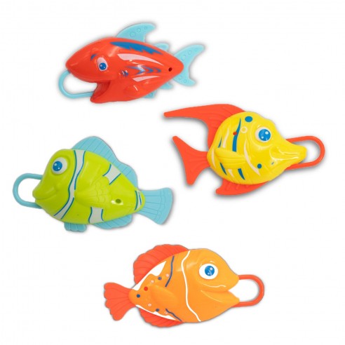 Bathtub Fishing Game - Fish for Water - Includes Fishing Rod with Reel and 4 Fish
