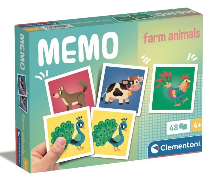 Farm Animals Memo Game with 48 Clementoni cards